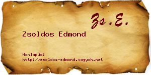 Zsoldos Edmond névjegykártya